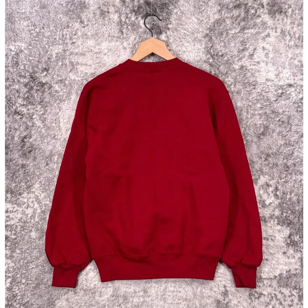 Vintage Russell Athletic Sweatshirt Small Mens Made USA Crewneck Deep Red